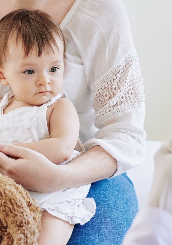 Girl scared of vaccination
